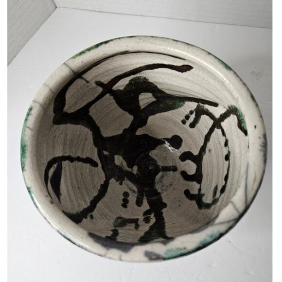 Raku Hand Thrown Coiled Pottery Vase signed JH  5"  1996 Western Style SEE - Picture 4 of 10